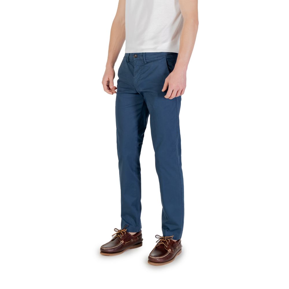 Borghese Blue Cotton Skinny Pants - Image 2