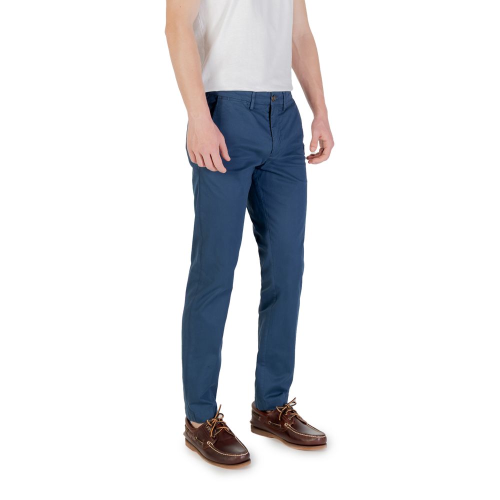 Borghese Blue Cotton Skinny Pants - Image 3