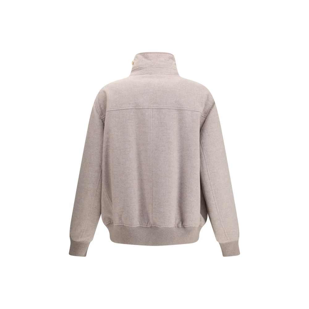 Brunello Cucinelli Beige Cashmere Bomber - Image 2