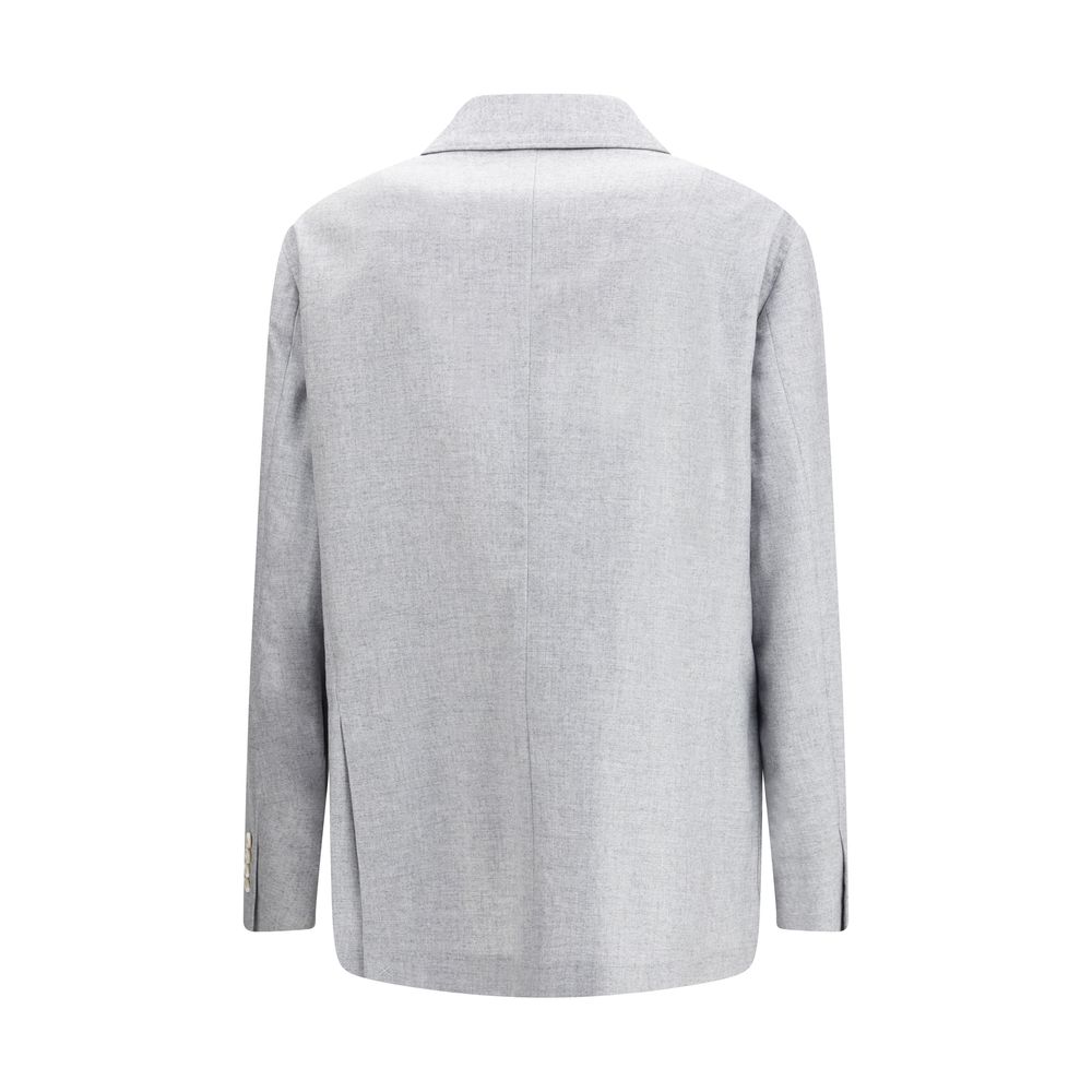 Brunello Cucinelli Gray Wool Blazer - Image 2