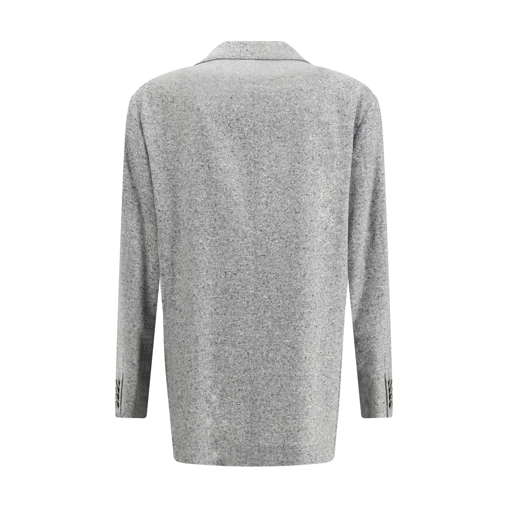 Brunello Cucinelli Gray Wool Blazer - Image 2