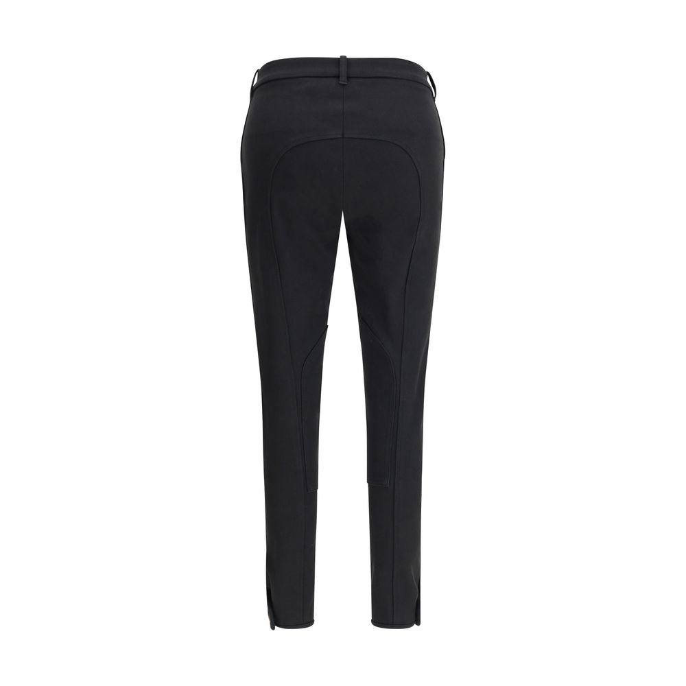 Burberry Black Cotton Casual Pants - Image 2