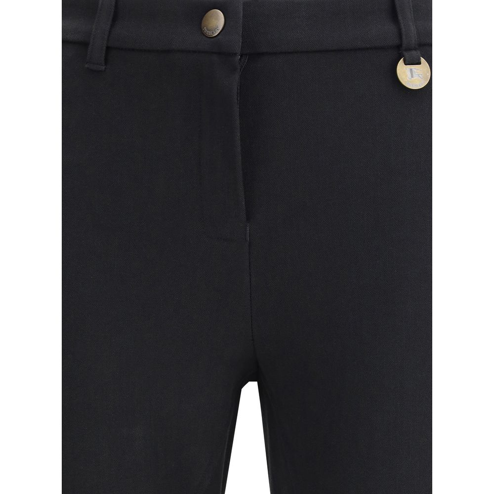 Burberry Black Cotton Casual Pants - Image 3