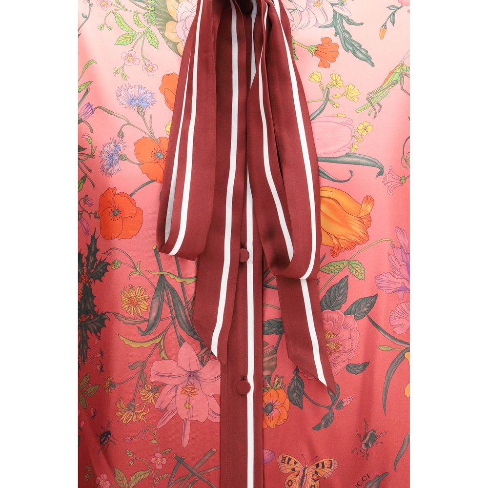Gucci Multicolor Silk Pattern Shirt - Image 3