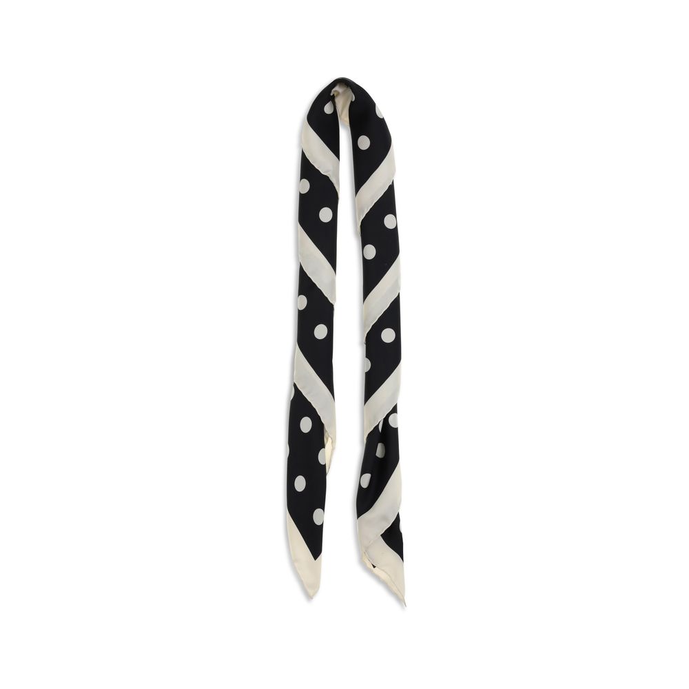 Valentino Garavani Black Silk Scarf - Image 2