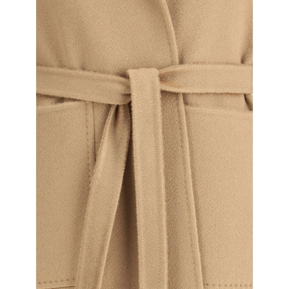 Max Mara Beige Cashmere Coat - Image 3