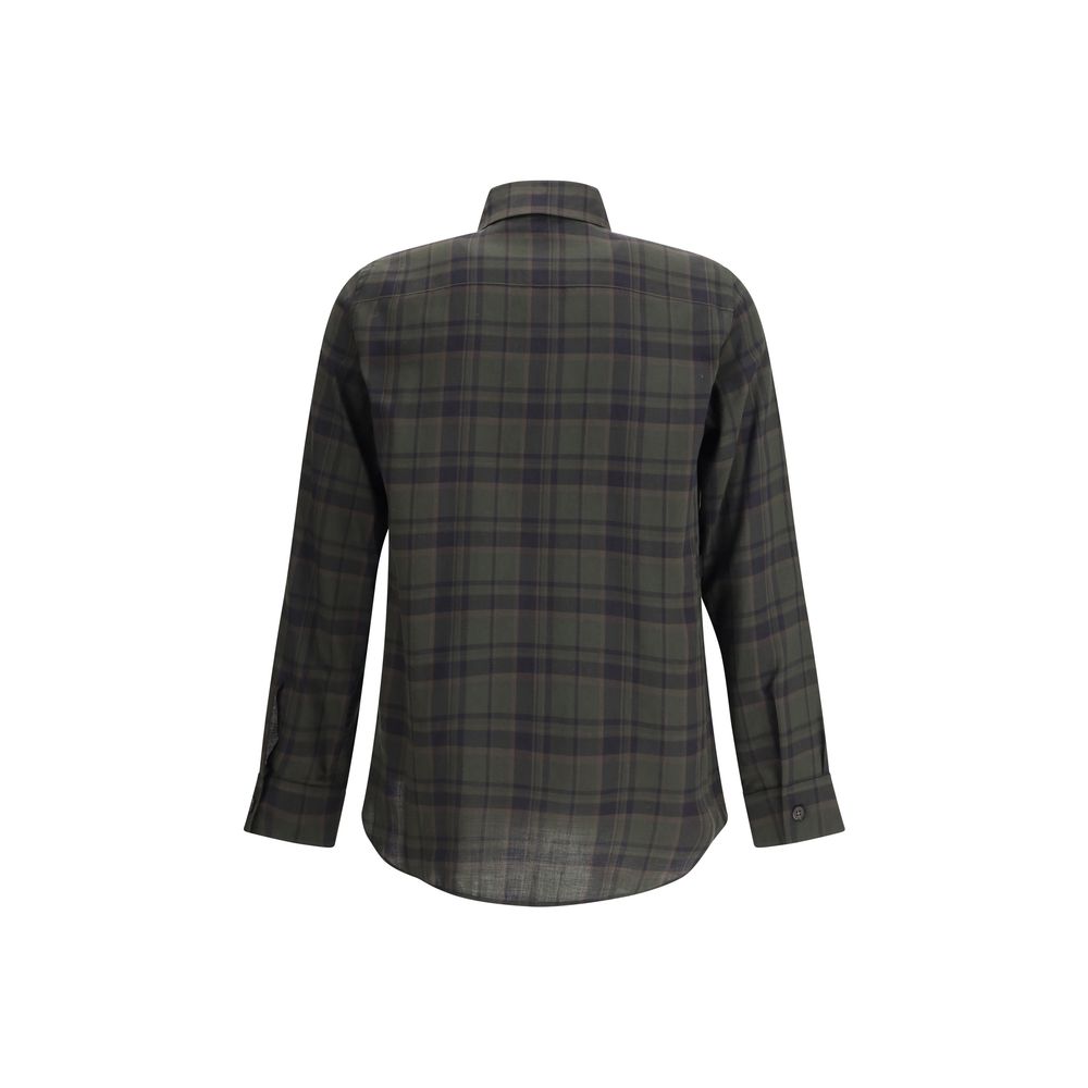 Saint Laurent Bicolor Cotton Pattern Shirt - Image 2