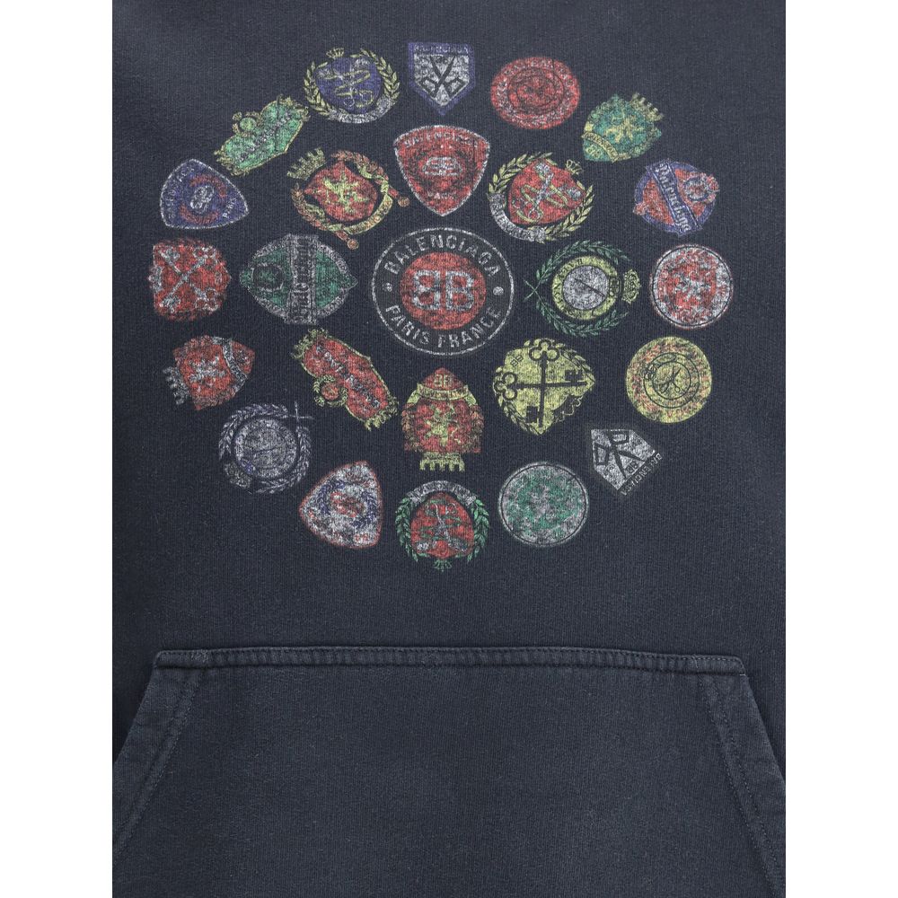 Balenciaga Black Cotton Sweatshirt - Image 3