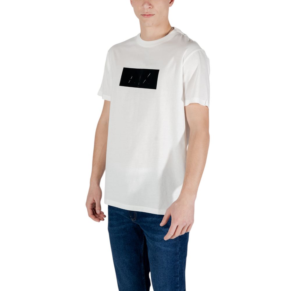 Armani Exchange White Cotton T-Shirt - Image 2