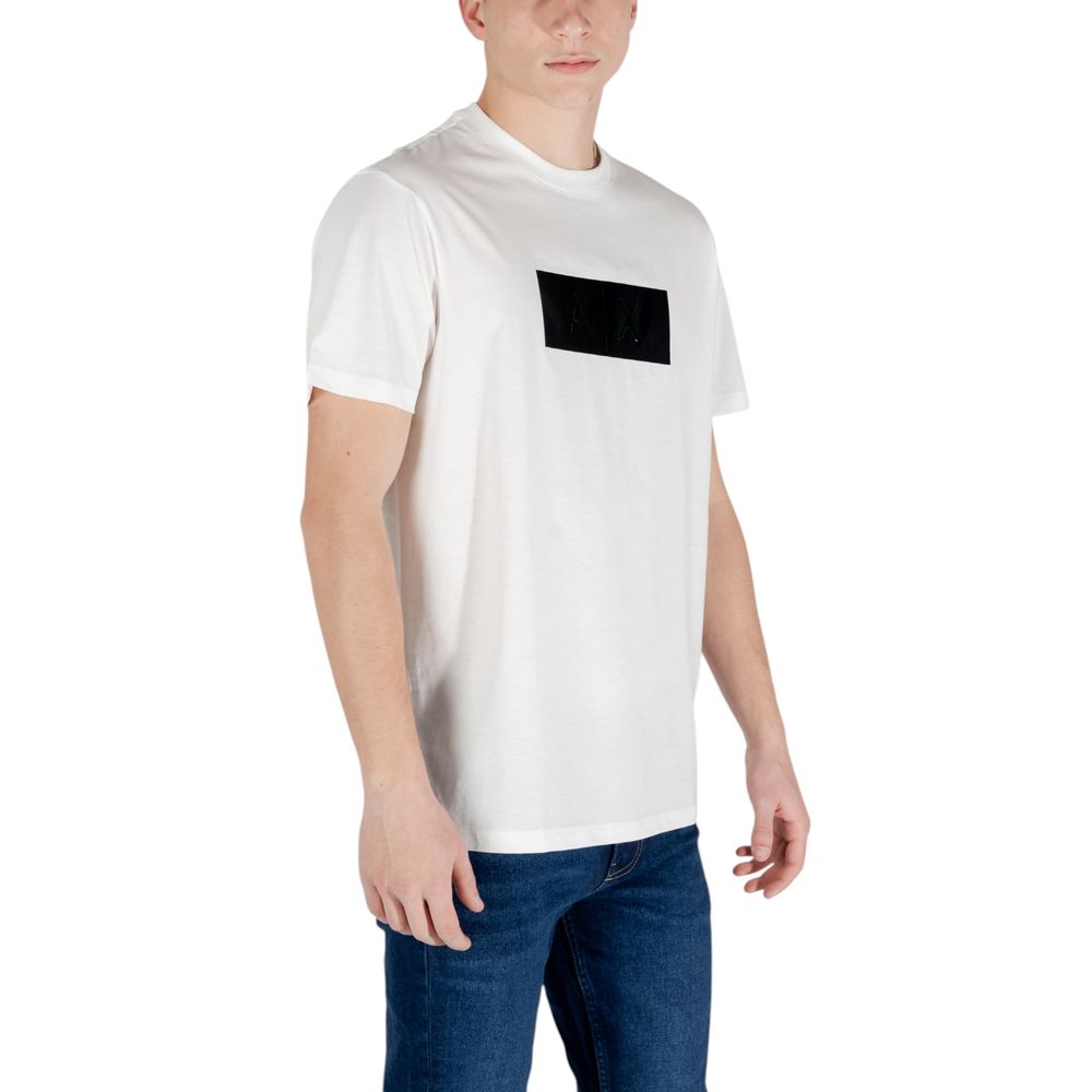 Armani Exchange White Cotton T-Shirt - Image 3