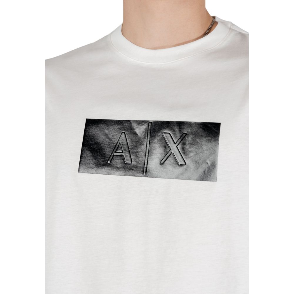 Armani Exchange White Cotton T-Shirt - Image 5