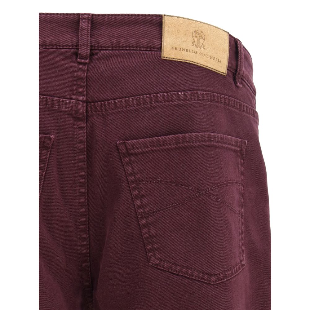 Brunello Cucinelli Multicolor Cotton Slim Fit Jeans - Image 3