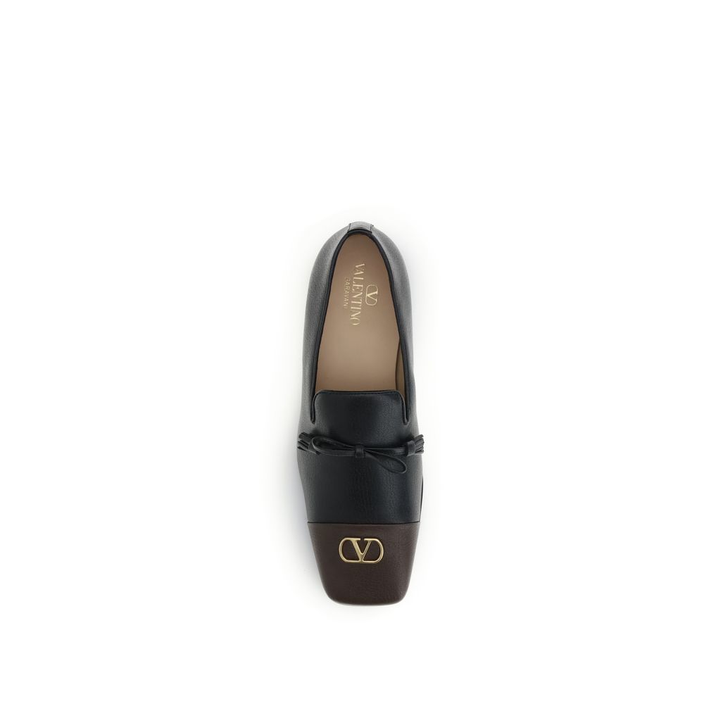 Valentino Garavani Black Goatskin Slip-On Loafers - Image 4