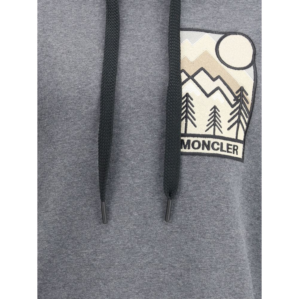 Moncler Grenoble Gray Cotton Sweatshirt - Image 3