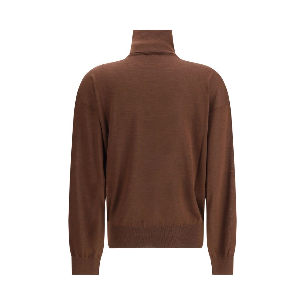 Saint Laurent Brown Cashmere Turtleneck - Image 2