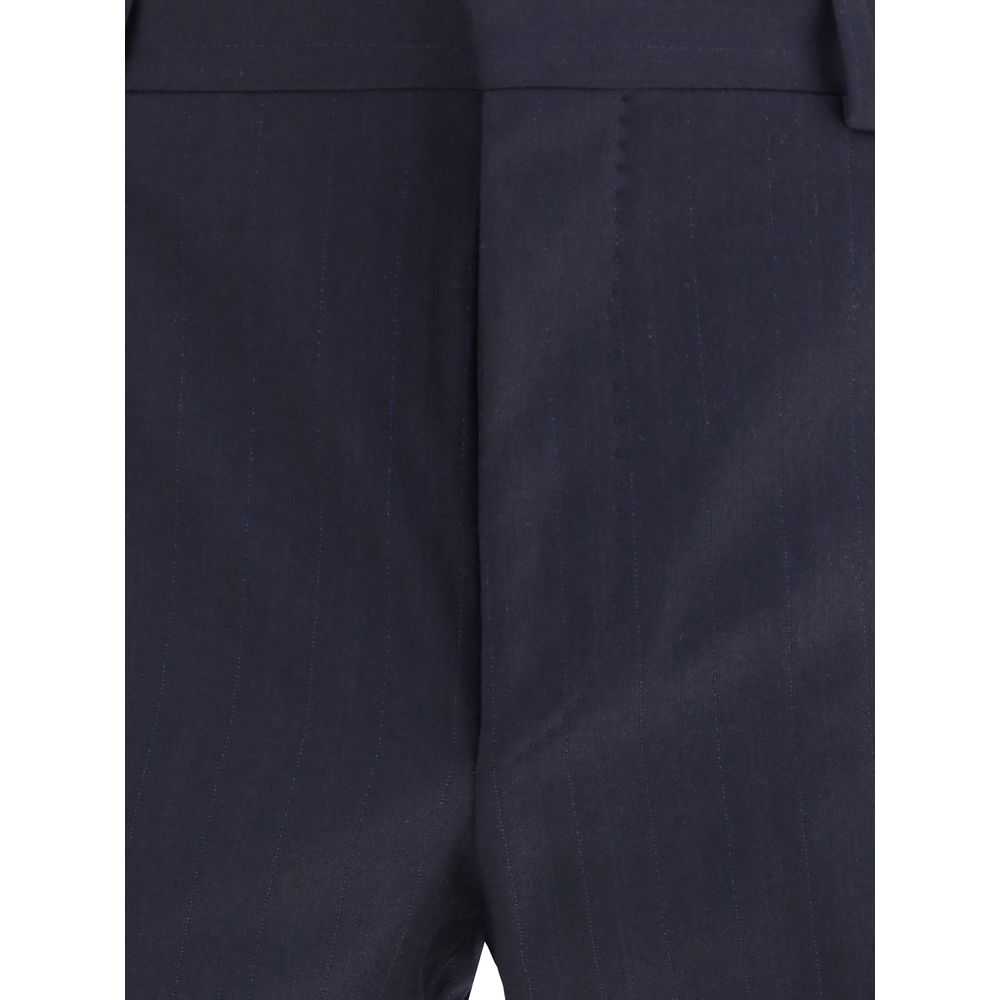 Prada Blue Fleece Wool Two-Piece Suit - Image 4