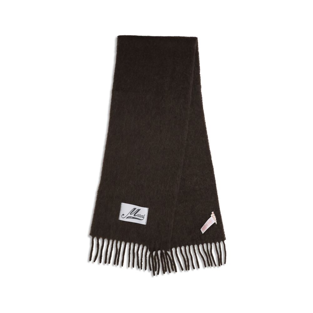 Marni Brown Wool Scarf - Image 2