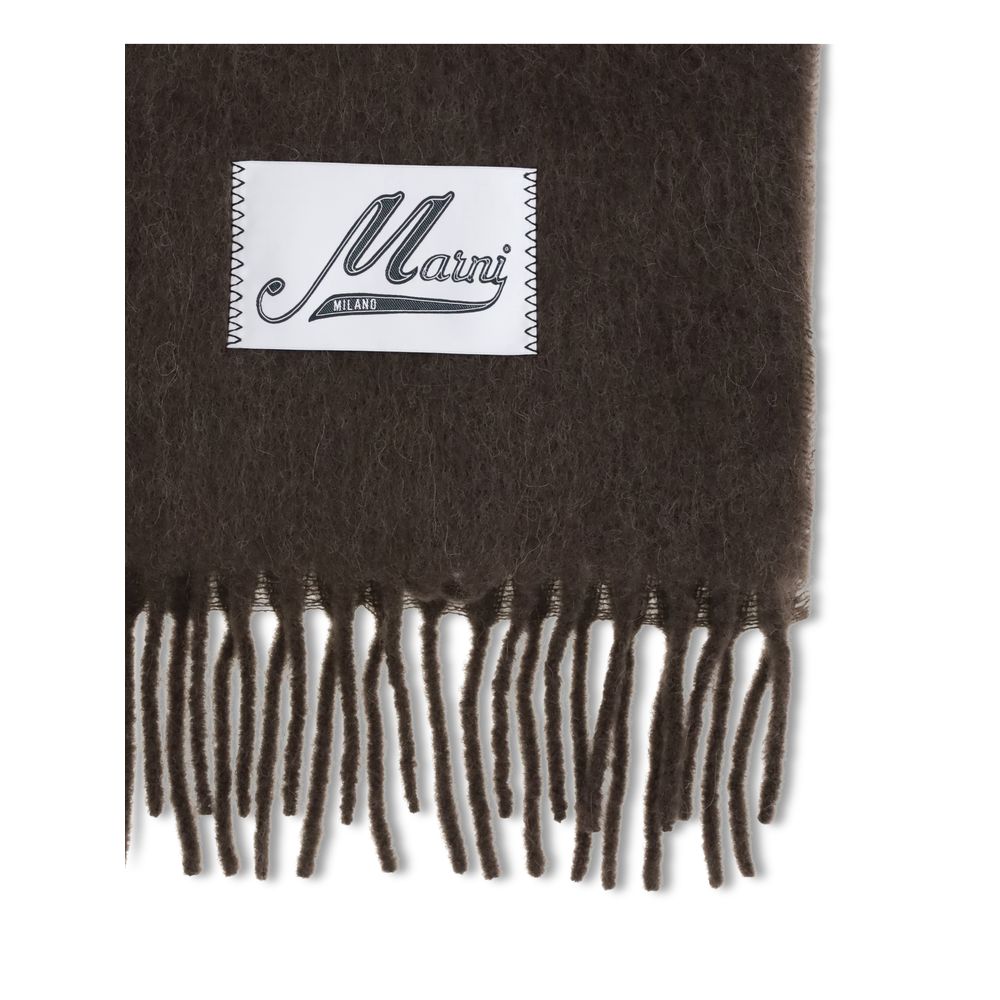 Marni Brown Wool Scarf - Image 3