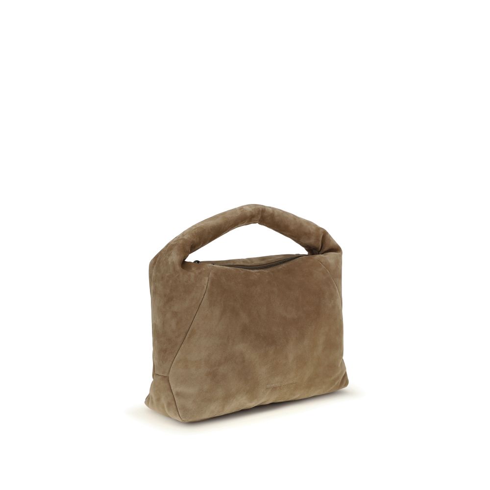Brunello Cucinelli Beige Calf Leather Bos Taurus Shoulder Bag - Image 2