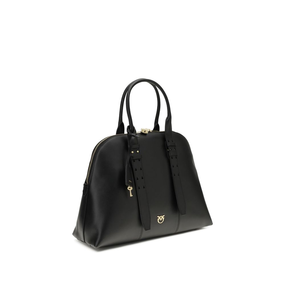 PINKO Black Calf Leather Bos Taurus Shoulder Bag - Image 2