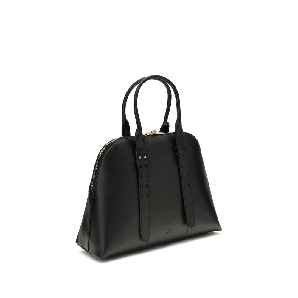 PINKO Black Calf Leather Bos Taurus Shoulder Bag - Image 3