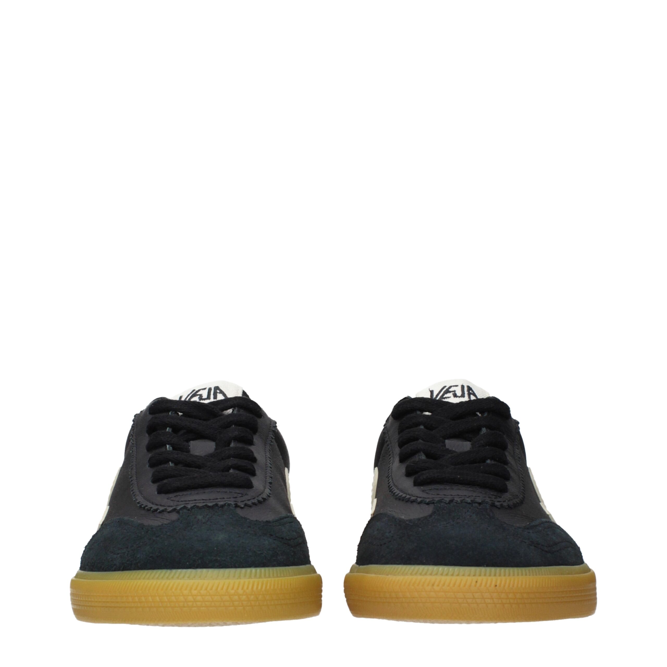 Veja Black Leather Low Top Sneakers - Image 3