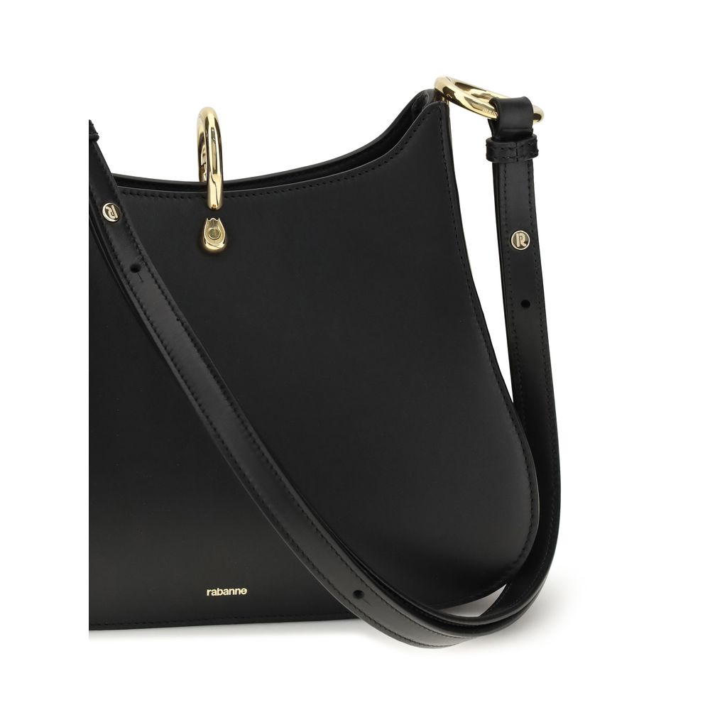 Rabanne Black Calf Leather Bos Taurus Shoulder Bag - Image 4