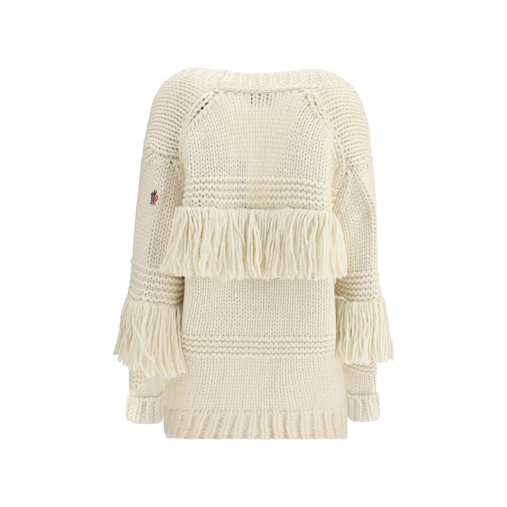 Moncler Grenoble Cream Polyamide Cardigan - Image 2