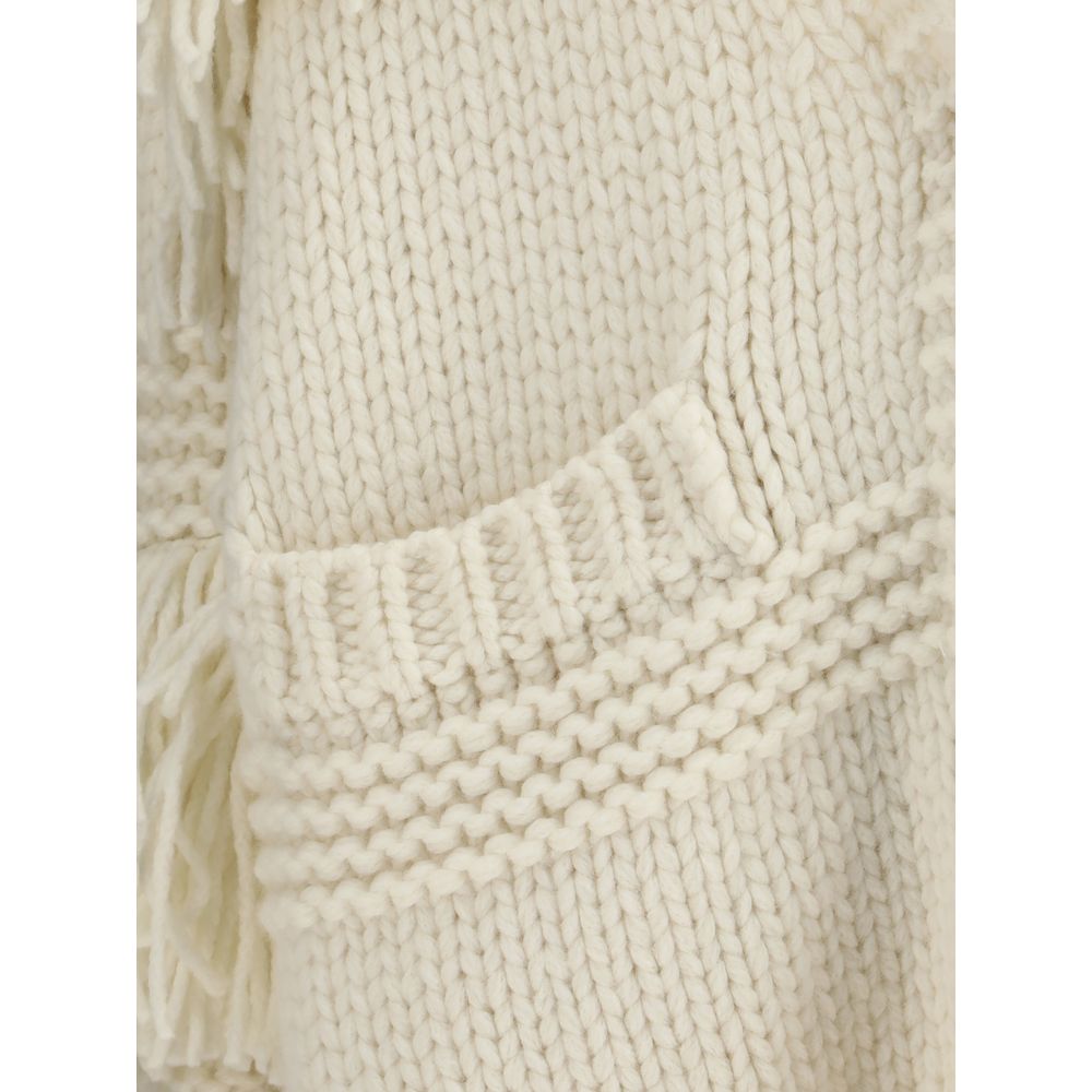 Moncler Grenoble Cream Polyamide Cardigan - Image 3