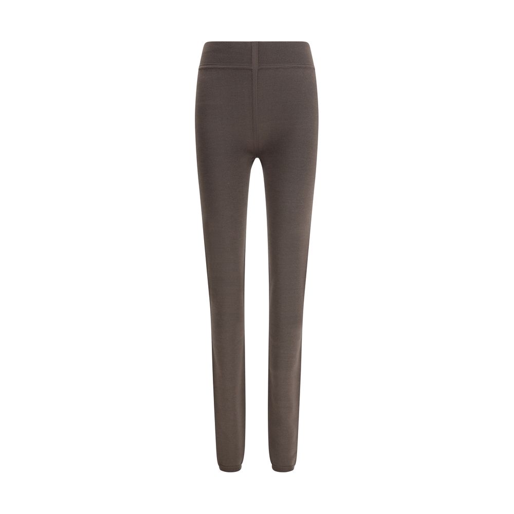 Rick Owens Gray Fleece Wool Leggings