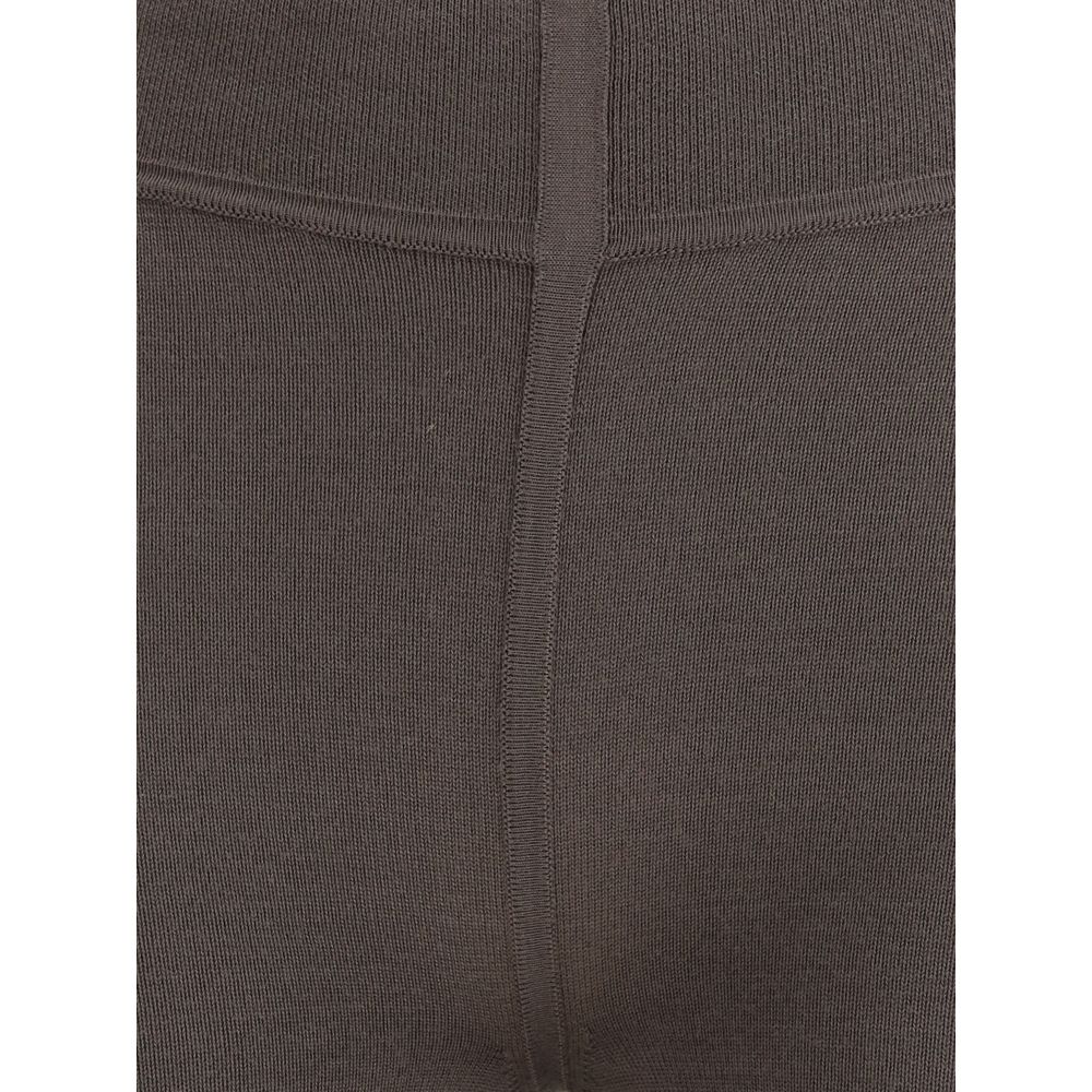 Rick Owens Gray Fleece Wool Leggings - Image 3