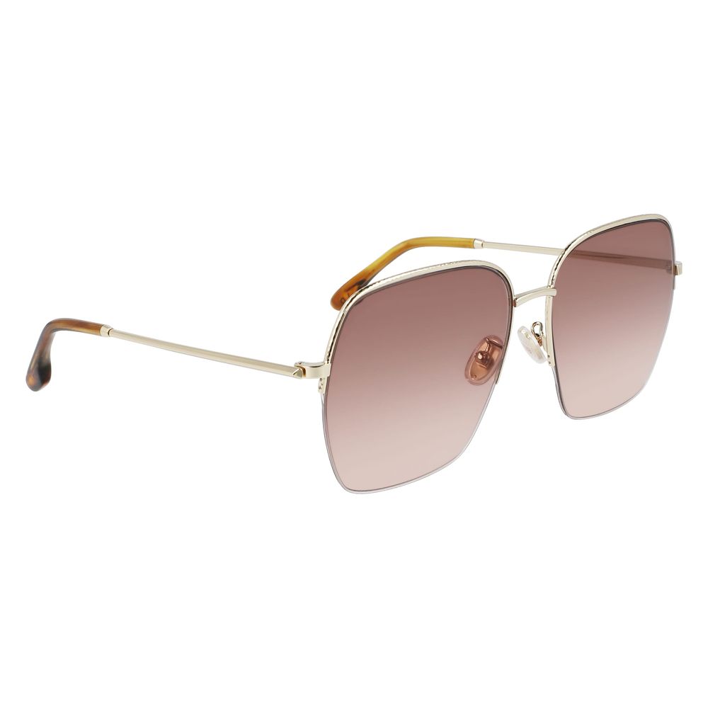 Victoria Beckham Gold Metal Sunglasses - Image 3