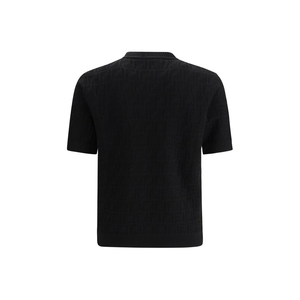 Fendi Black Cotton T-Shirt - Image 2