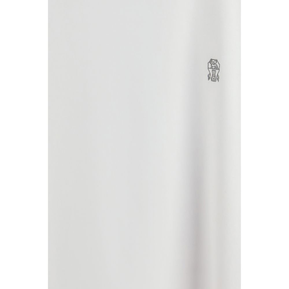 Brunello Cucinelli White Cotton T-Shirt - Image 3