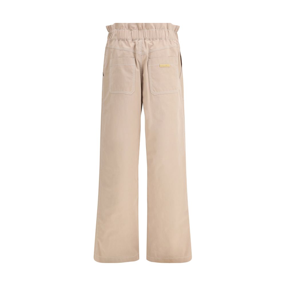 Marni Beige Cotton Casual Pants - Image 2