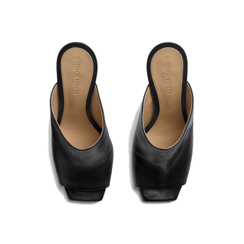 Bottega Veneta Black Lamb Leather Mules - Image 4