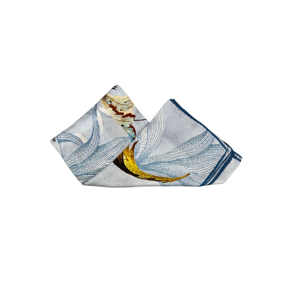 Borbonese Light-Blue Silk Women Scarf - Image 4