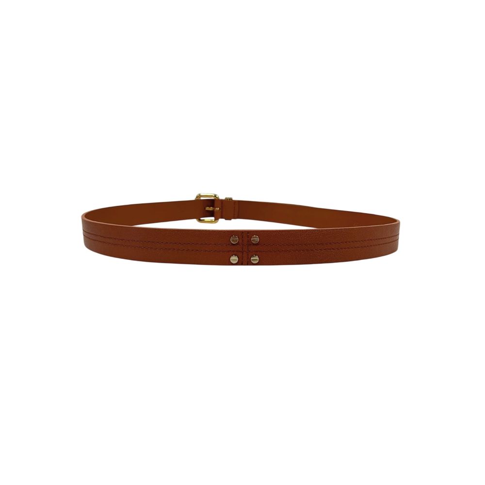 Borbonese Brown Genuine Leather Women Belt - Image 3