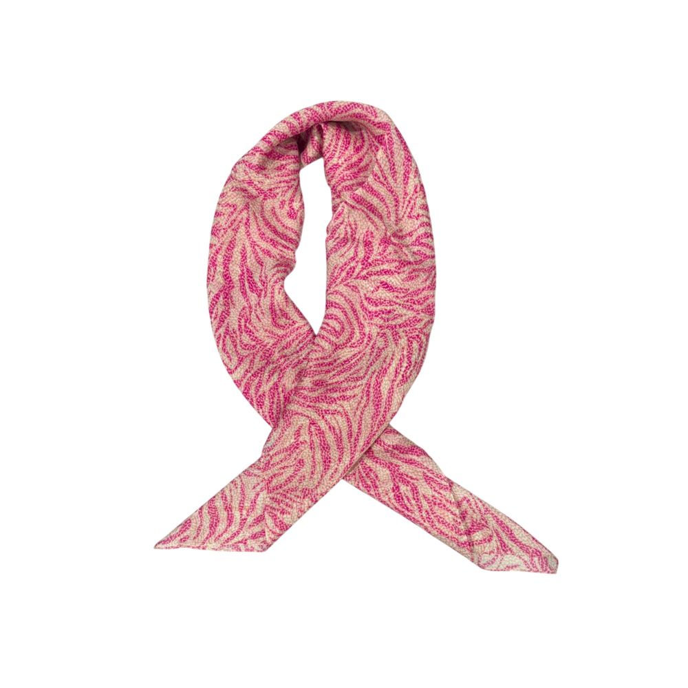 Borbonese Pink Silk Women Scarf - Image 2