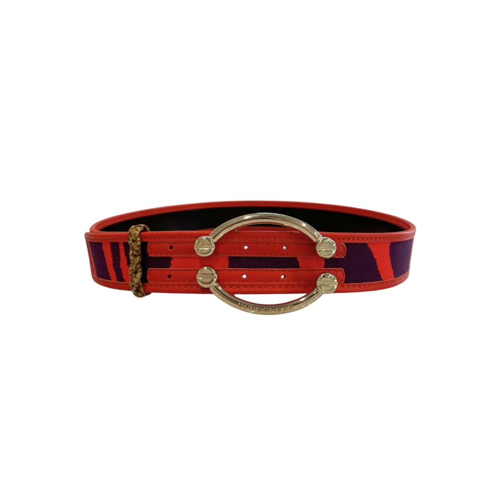 Borbonese Orange Leather Women Belt - Image 2