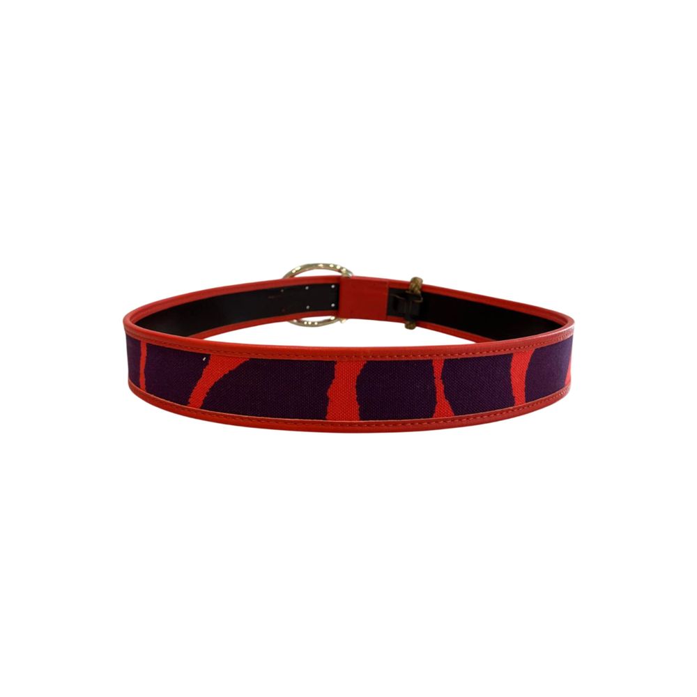 Borbonese Orange Leather Women Belt - Image 3