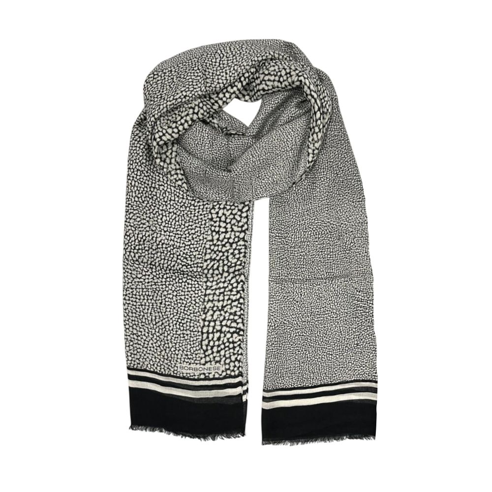 Borbonese Black Modal Scarf - Image 2