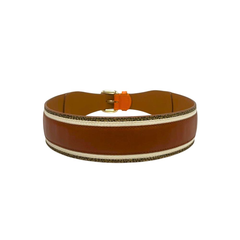 Borbonese Orange Leather Women Belt - Image 3