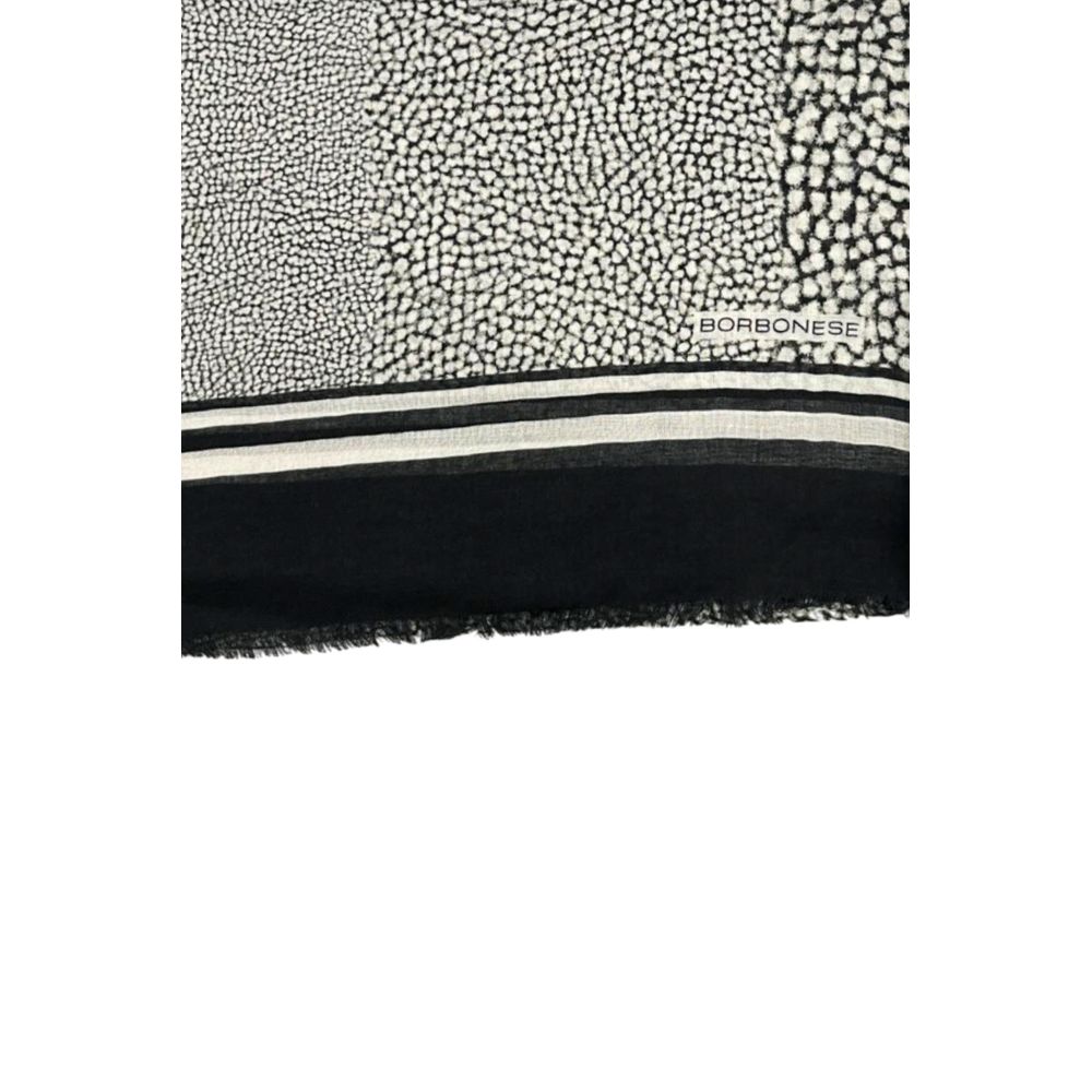 Borbonese Black Modal Scarf - Image 3