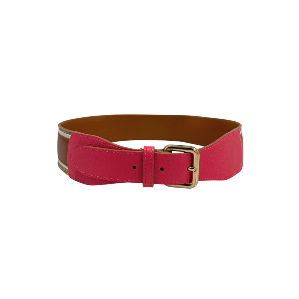 Borbonese Pink Genuine Leather Women Belt - Image 2