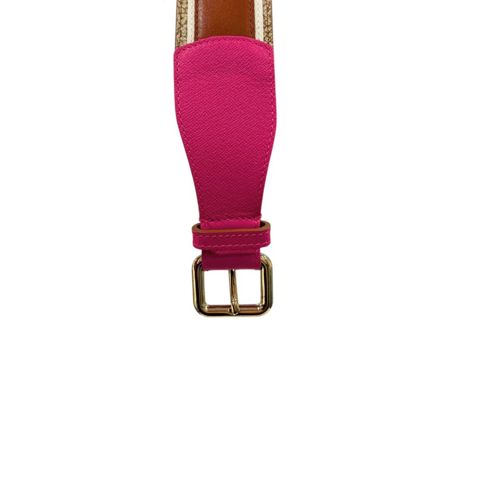 Borbonese Pink Genuine Leather Women Belt - Image 4