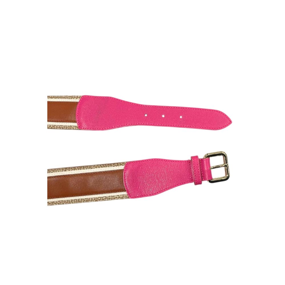 Borbonese Pink Genuine Leather Women Belt - Image 5