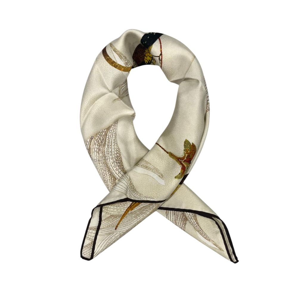 Borbonese Beige Silk Scarf - Image 2