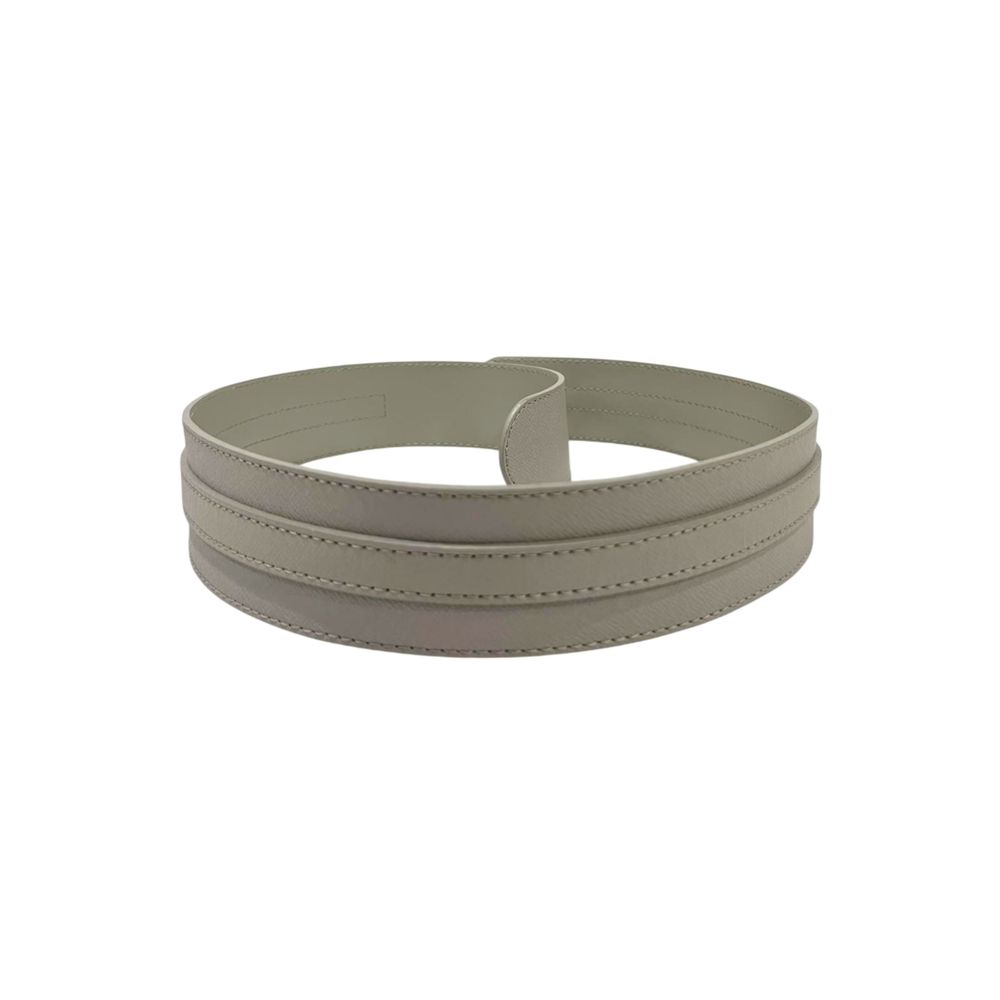 Borbonese Grey Genuine Leather Women's Belt - Image 3