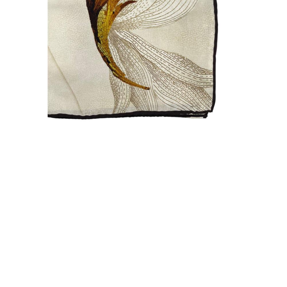 Borbonese Beige Silk Scarf - Image 3